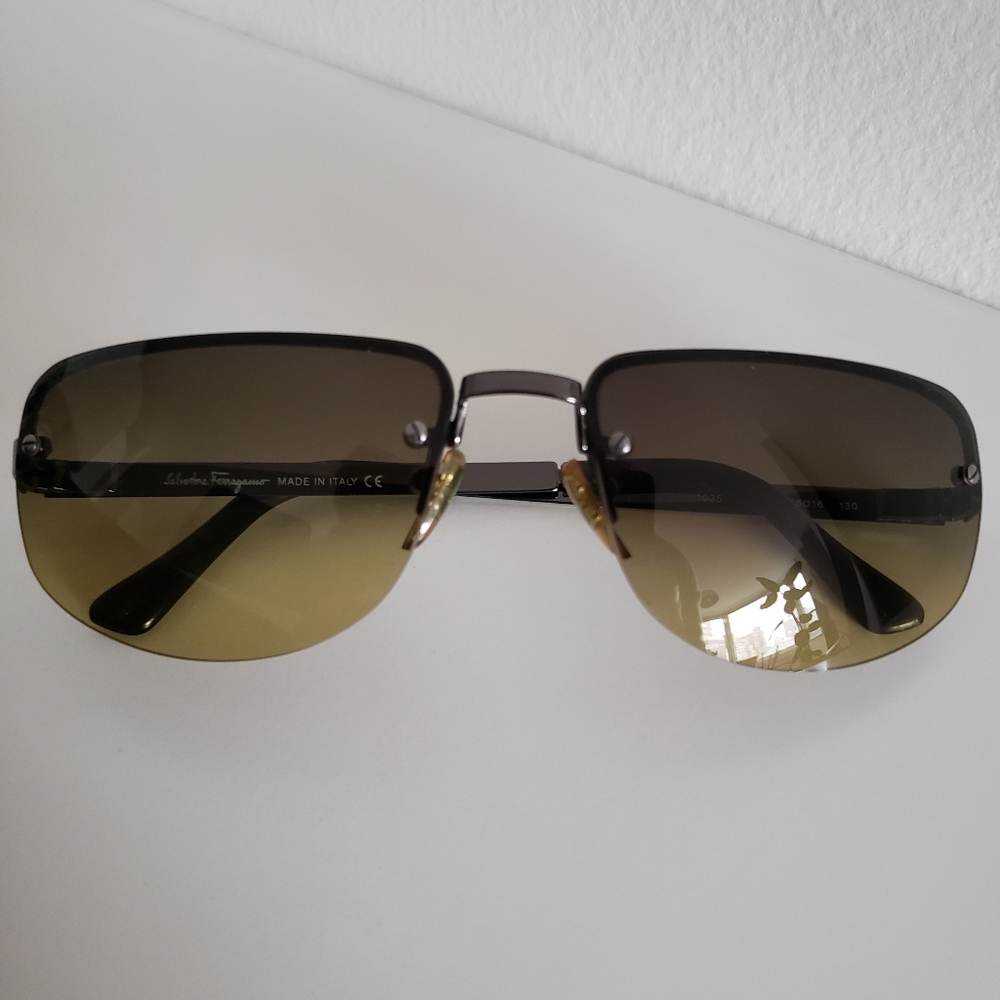 Vintage Ferragamo frameless sunglasses